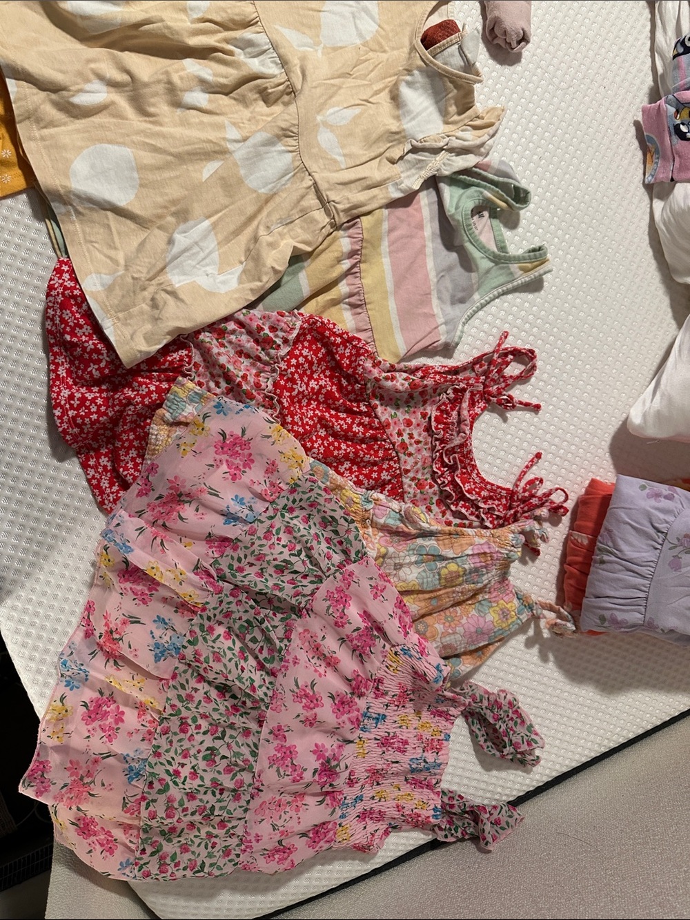 Girls' Floral Pink Patchwork Sundress - Brand Not Specified